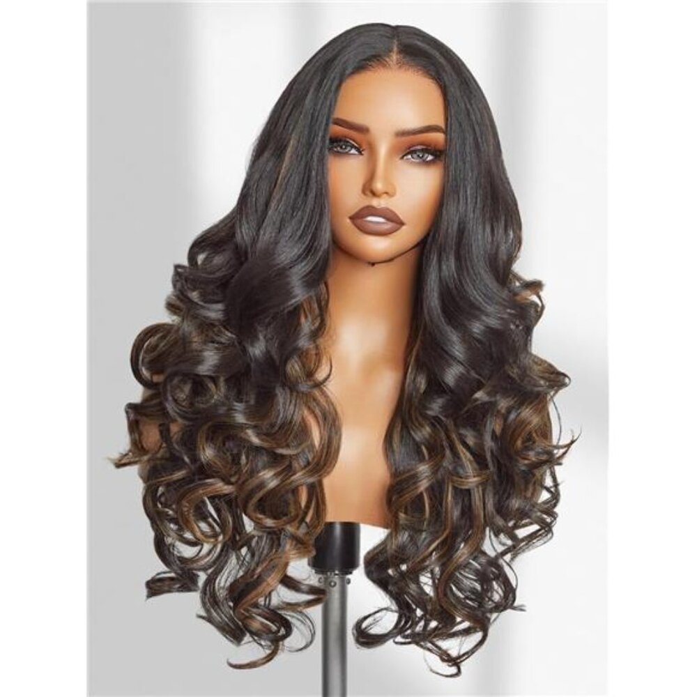 NEW Brown Highlights Le Lace Front Wig
